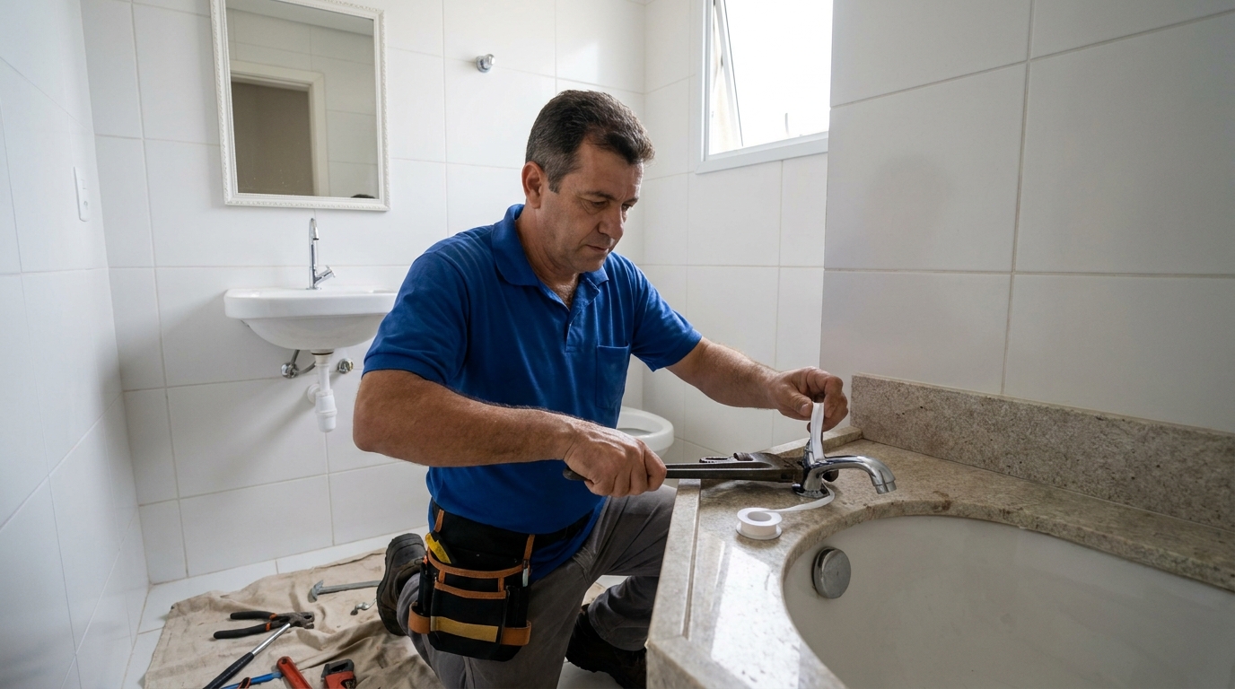 Instalação de torneira de cozinha em Lages‑SC